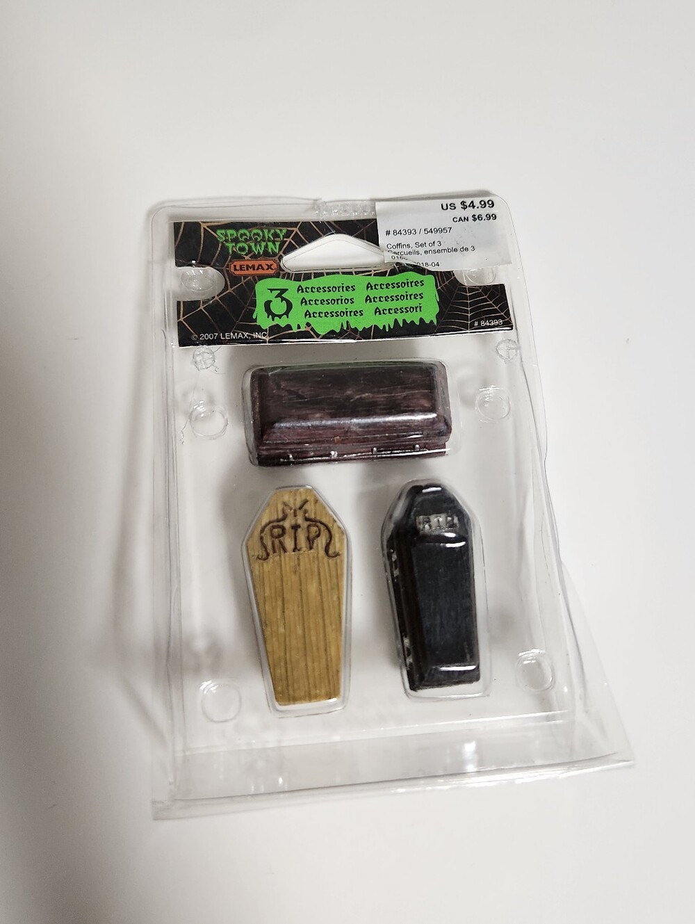 3 Pack Mini Coffins Halloween Decoration Or Crafting